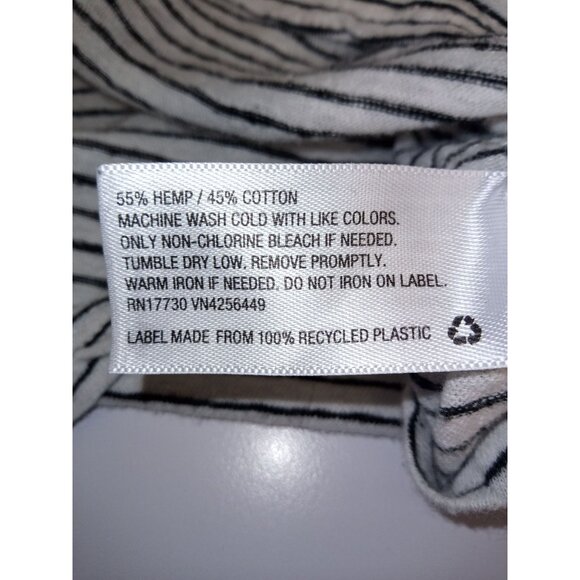 Goodfellow and Co. Men's White/Black Short Sleeve Striped Shirt Size XXL - Picture 6 of 6